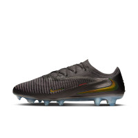 Nike Phantom 6 Low LV8 Elite Gazon Naturel Chaussures de Foot (FG) Gris Foncé Orange Multicolore