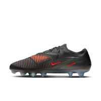 Nike Phantom 6 Low LV8 Elite Gazon Naturel Chaussures de Foot (FG) Gris Foncé Orange Multicolore