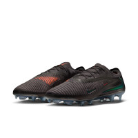 Nike Phantom 6 Low LV8 Elite Gazon Naturel Chaussures de Foot (FG) Gris Foncé Orange Multicolore