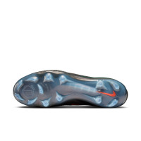 Nike Phantom 6 Low LV8 Elite Gazon Naturel Chaussures de Foot (FG) Gris Foncé Orange Multicolore