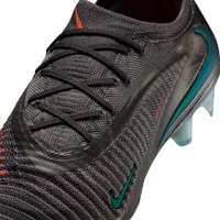 Nike Phantom 6 Low LV8 Elite Gazon Naturel Chaussures de Foot (FG) Gris Foncé Orange Multicolore