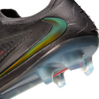 Nike Phantom 6 Low LV8 Elite Gazon Naturel Chaussures de Foot (FG) Gris Foncé Orange Multicolore