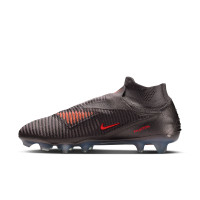 Nike Phantom 6 High LV8 Elite Gazon Naturel Chaussures de Foot (FG) Gris Foncé Orange Multicolore