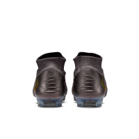 Nike Phantom 6 High LV8 Elite Gazon Naturel Chaussures de Foot (FG) Gris Foncé Orange Multicolore
