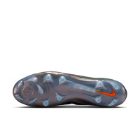 Nike Phantom 6 High LV8 Elite Gazon Naturel Chaussures de Foot (FG) Gris Foncé Orange Multicolore