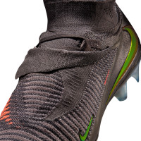 Nike Phantom 6 High LV8 Elite Gazon Naturel Chaussures de Foot (FG) Gris Foncé Orange Multicolore