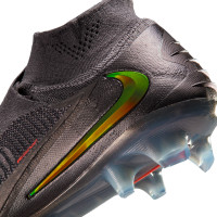 Nike Phantom 6 High LV8 Elite Gazon Naturel Chaussures de Foot (FG) Gris Foncé Orange Multicolore