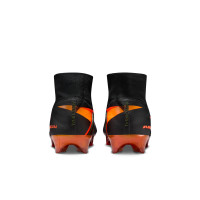 Nike Zoom Mercurial Superfly 10 LV8 Elite Gazon Naturel Chaussures de Foot (FG) Noir Orange Multicolore