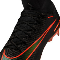 Nike Zoom Mercurial Superfly 10 LV8 Elite Gazon Naturel Chaussures de Foot (FG) Noir Orange Multicolore