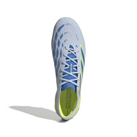 adidas Predator Elite Gras Voetbalschoenen (FG) Lichtblauw Blauw Geel