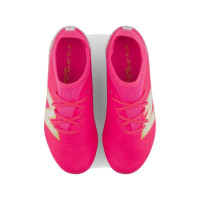 New Balance Furon V8 Team Gras Voetbalschoenen (FG) Kids Felroze Wit Goud