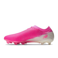 New Balance Furon V8 Elite Gras Voetbalschoenen (FG) Felroze Wit Goud