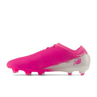 New Balance Furon V8 Pro Gras Voetbalschoenen (FG) Felroze Wit Goud
