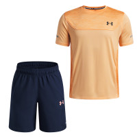Under Armour Tech Utility Trainingsset Kids Lichtoranje Zwart Donkergrijs