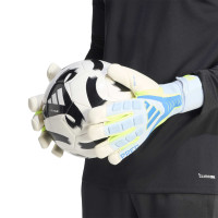 adidas Predator Pro HYS Gants de Gardien de But Bleu Clair Bleu Néon Jaune