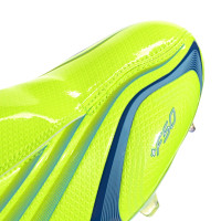 adidas F50 Tunit Elite Gazon Naturel Chaussures de Foot (FG) Lucid Lemon Bleu