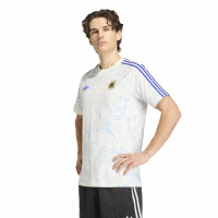 adidas Argentinië Originals All Over Print T-Shirt Gebroken Wit Blauw Lichtblauw