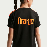 Kit d'entraînement Nike Netherlands Strike 2026-2028 pour Enfants, noir et orange