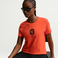 Nike Pays-Bas Crest T-Shirt 2026-2028 Femmes Orange Noir