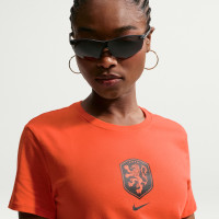 Nike Pays-Bas Crest T-Shirt 2026-2028 Femmes Orange Noir