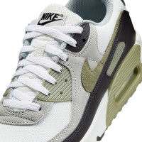 Nike Air Max 90 Sneakers Wit Zwart Olijfgroen Lichtgrijs