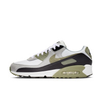 Nike Air Max 90 Sneakers Wit Zwart Olijfgroen Lichtgrijs