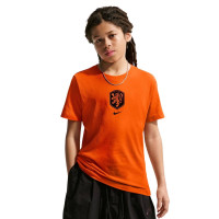 Nike Pays-Bas Crest T-Shirt 2026-2028 Enfants Orange Noir
