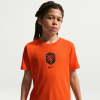Nike Pays-Bas Crest T-Shirt 2026-2028 Enfants Orange Noir
