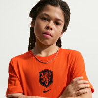 Nike Pays-Bas Crest T-Shirt 2026-2028 Enfants Orange Noir