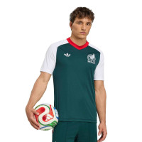 adidas Mexico Pre-Match Trainingsshirt 2026-2028 Donkergroen Wit