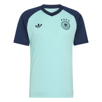 adidas Allemagne Pre-Match Maillot d'Entraînement 2026-2028 Turquoise Bleu Foncé
