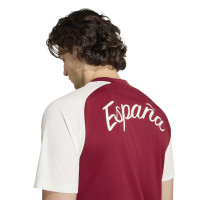adidas Espagne Pre-Match Maillot d'Entraînement 2026-2028 Rouge Blanc
