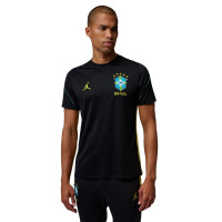 Nike Brésil x Jordan Strike Maillot d'Entraînement 2026-2028 Noir Jaune Vert Bleu