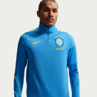 Pull en Haut d'Entraînement Nike Brazil Strike 1/4-Zip 2026-2028 Bleu Jaune