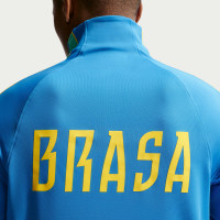 Pull en Haut d'Entraînement Nike Brazil Strike 1/4-Zip 2026-2028 Bleu Jaune