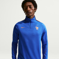 Haut d'entraînement Nike France Strike 1/4-Zip 2026-2028 Bleu foncé Bronze