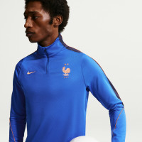 Haut d'entraînement Nike France Strike 1/4-Zip 2026-2028 Bleu foncé Bronze