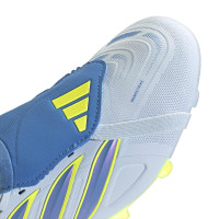 adidas Predator League FT Gras Voetbalschoenen (FG) Lichtblauw Blauw Geel
