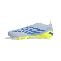 adidas Predator League Veterloze Gras Voetbalschoenen (FG) Lichtblauw Blauw Geel