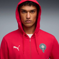 PUMA Marokko FtblCulture Trainingspak Hooded Full-Zip Rood Wit