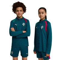 PUMA Portugal Survêtement 1/4-Zip 2026-2028 Enfants Bleu-Vert Blanc