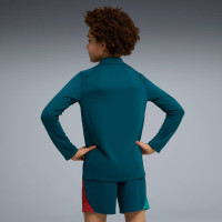 PUMA Portugal Haut d'Entraînement 1/4 Zip 2026-2028 Enfants Bleu-Vert Blanc