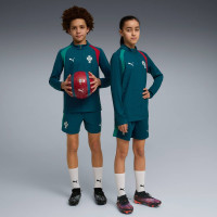 PUMA Portugal Haut d'Entraînement 1/4 Zip 2026-2028 Enfants Bleu-Vert Blanc