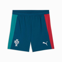 PUMA Portugal Short d'Entraînement 2026-2028 Enfants Bleu-Vert Blanc