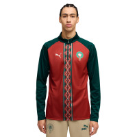 PUMA Marokko Pre-Match Trainingstrui 1/4 Zip 2026-2028 Rood Groen Wit