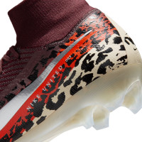 Nike Zoom Mercurial Superfly 10 Elite Gras Voetbalschoenen (FG) Bordeauxrood Zilver Oranje