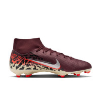 Nike Zoom Mercurial Superfly 10 Academy Gras / Kunstgras Voetbalschoenen (MG) Bordeauxrood Zilver Oranje