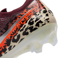 Nike Zoom Mercurial Vapor 16 Elite Gras Voetbalschoenen (FG) Bordeauxrood Zilver Oranje