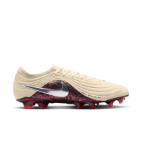 Nike Tiempo Maestro Elite Gazon Naturel Chaussures de Foot (FG) Blanc Cassé Bordeaux Argenté