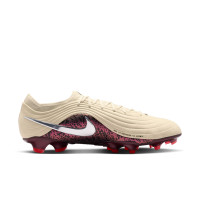 Nike Tiempo Maestro Elite Gras Voetbalschoenen (FG) Gebroken Wit Bordeauxrood Zilver